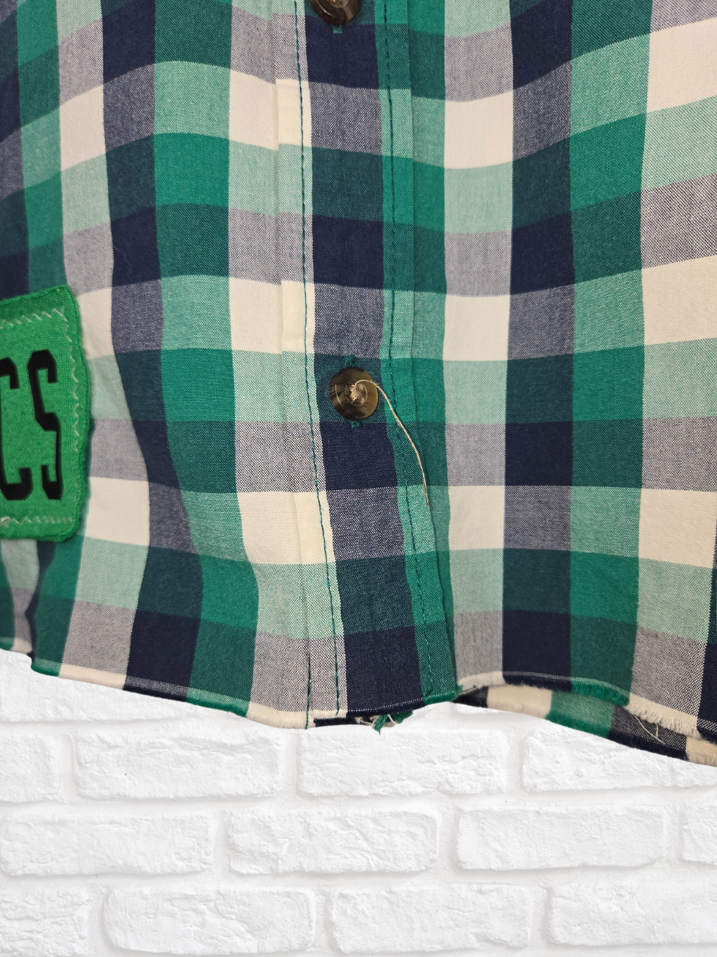 Boston Celtics Crop Flannel