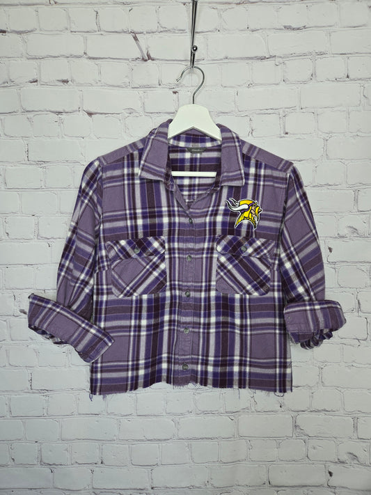 Minnesota Vikings Crop Flannel