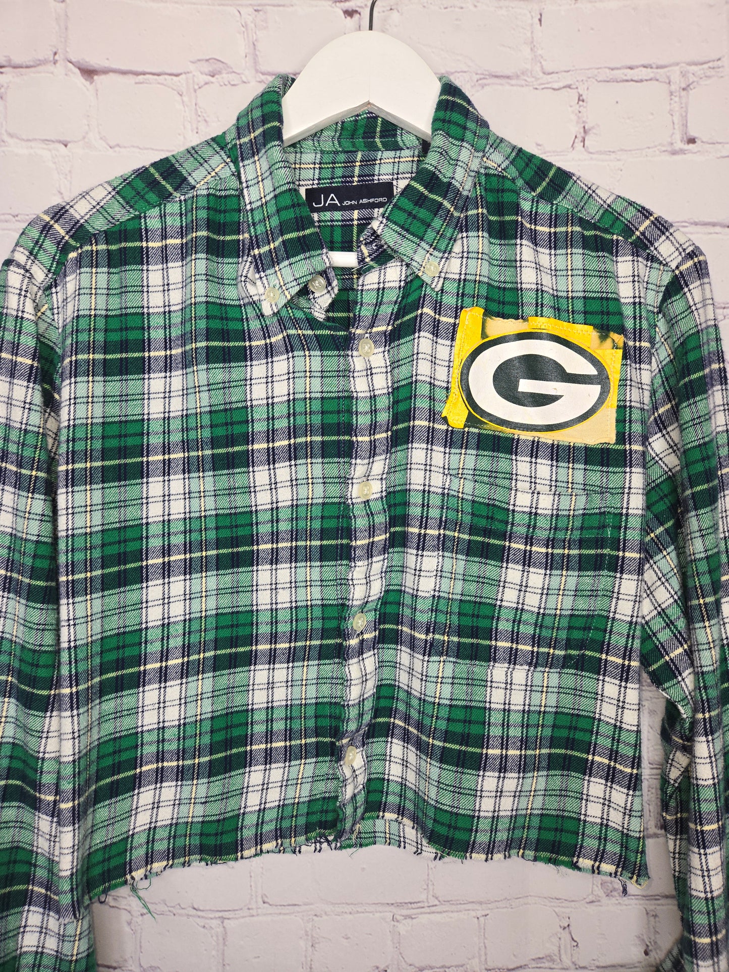 Green Bay Packers Crop Flannel