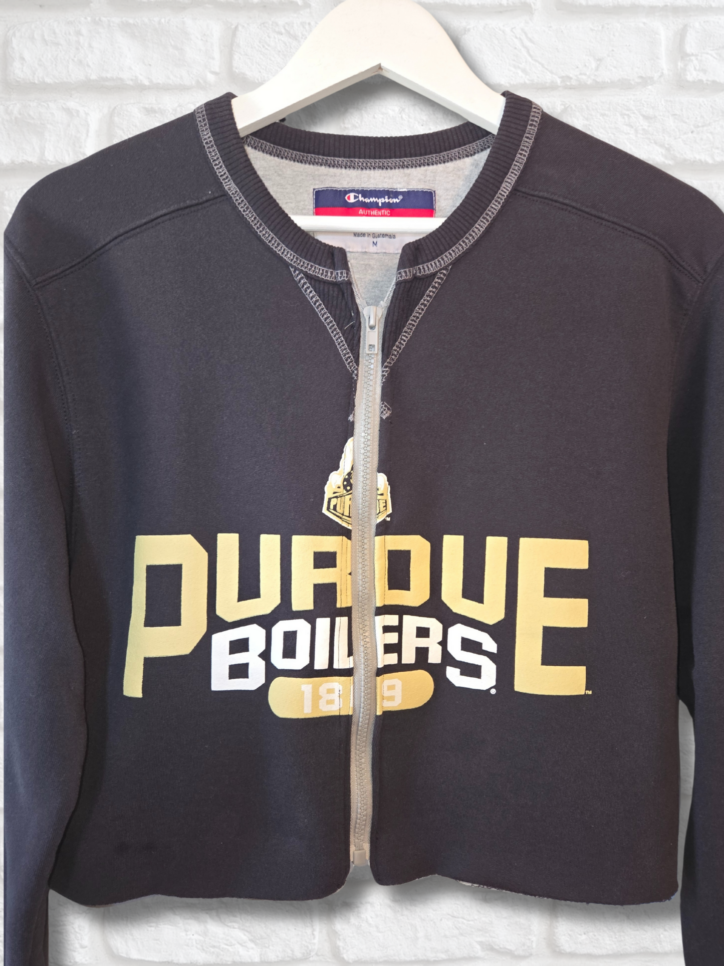 Purdue Boilermakers Crop Zip-Up Sweatshirt