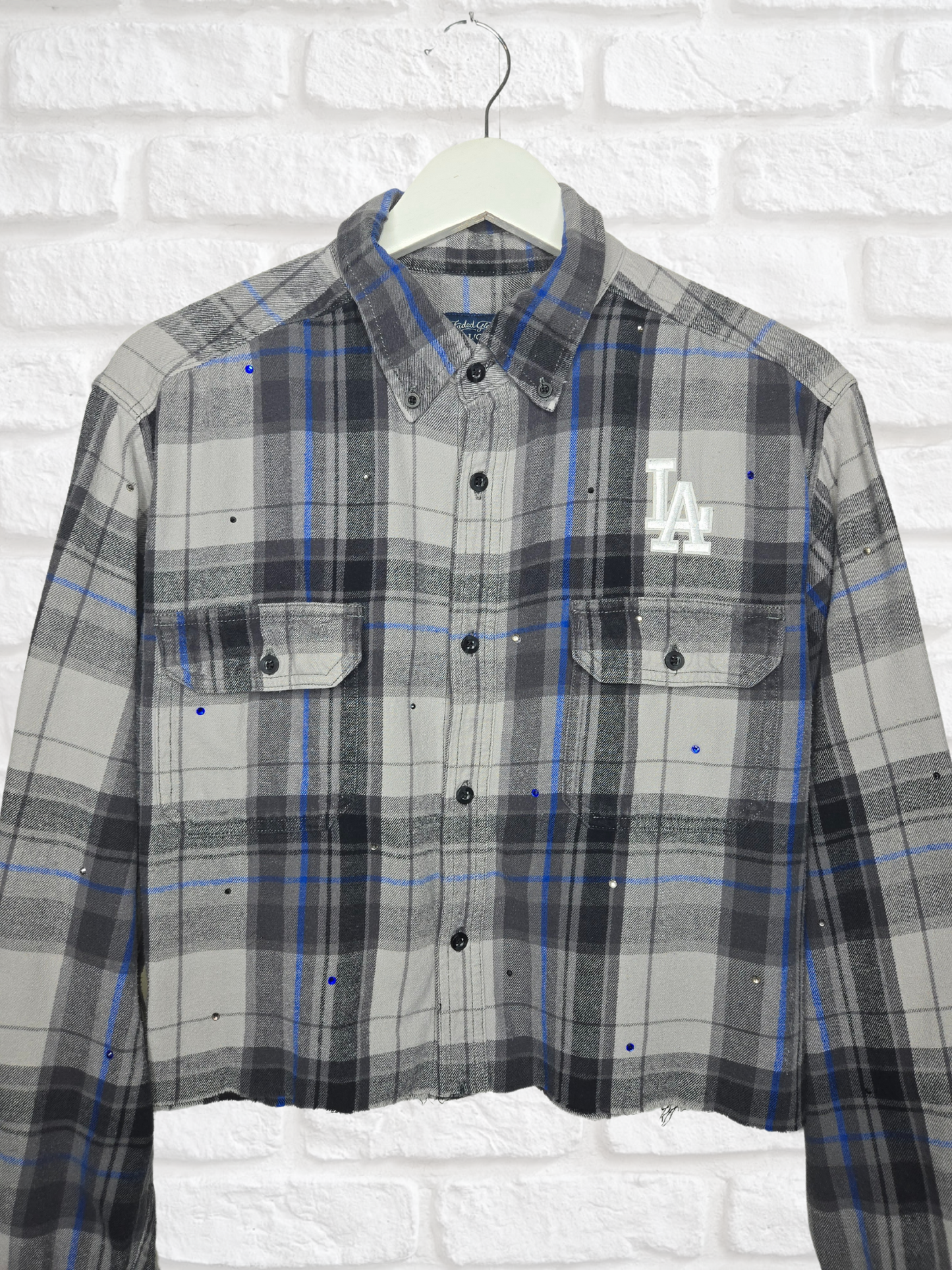 Los Angeles Dodgers Crop Flannel