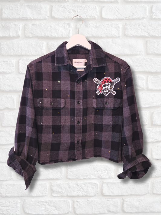 Pittsburgh Pirates Crop Flannel