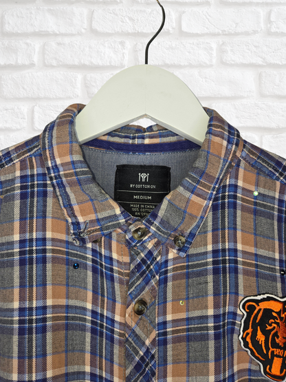 Chicago Bears Crop Flannel