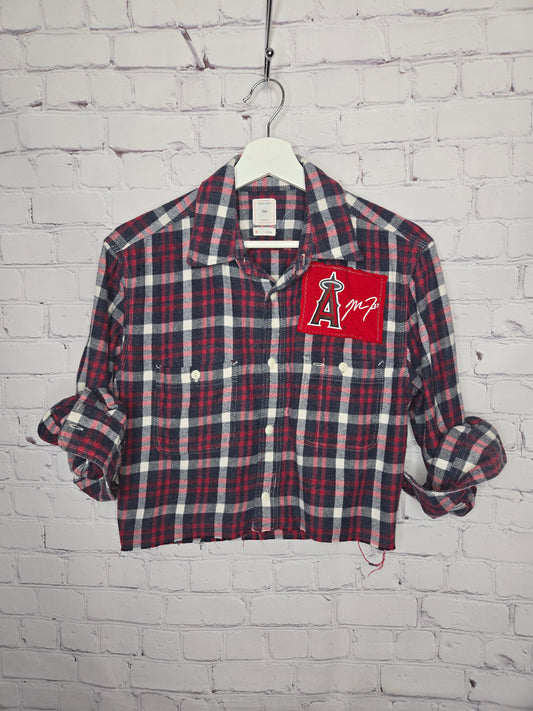 Los Angeles Angels Crop Flannel