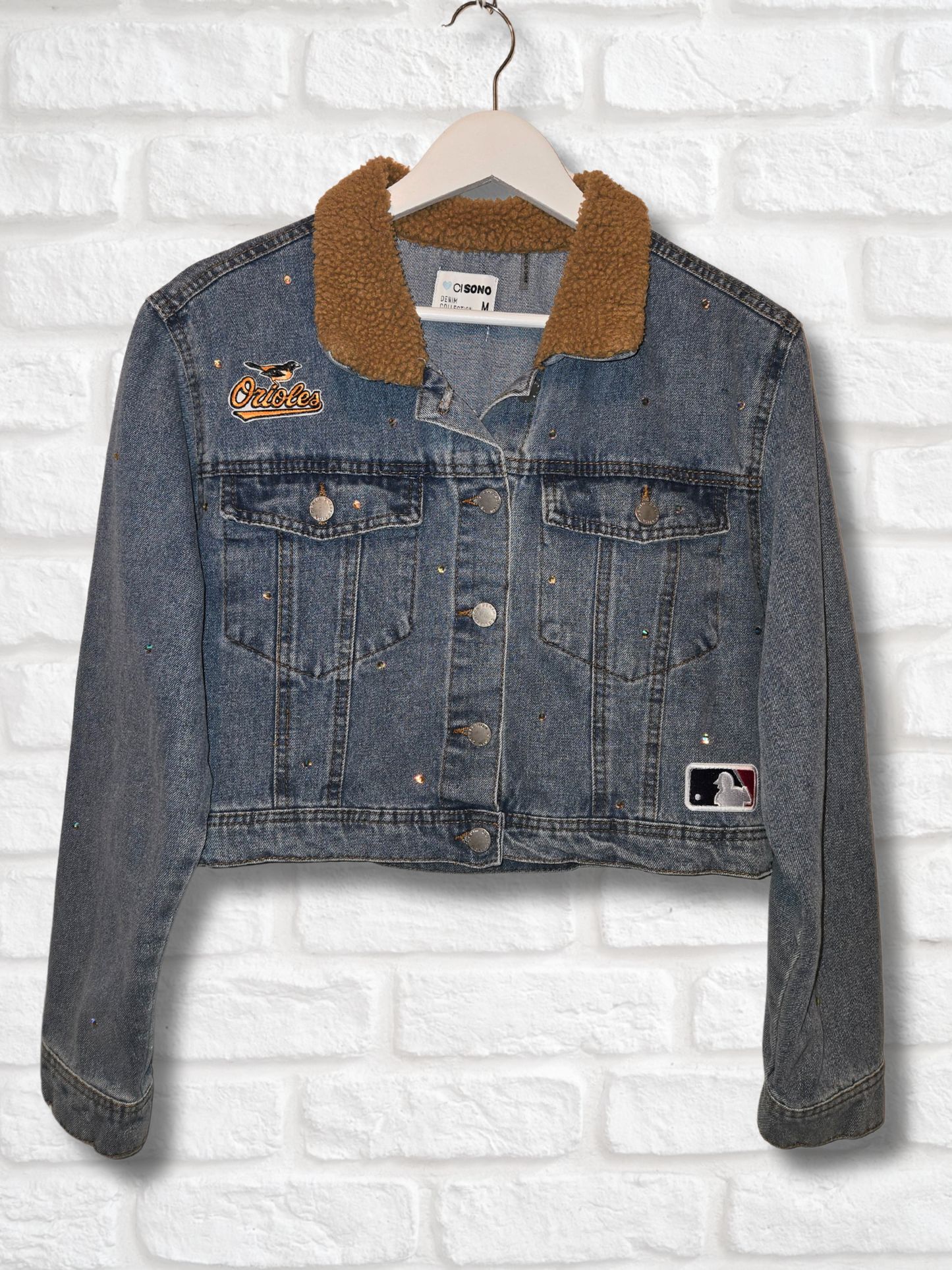 Baltimore Orioles Rhinestone Crop Jacket