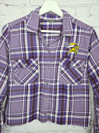 Minnesota Vikings Crop Flannel