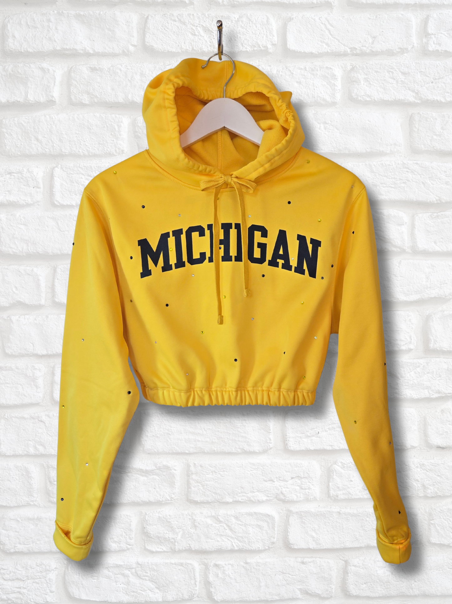 Michigan Wolverines Crop Hoodie