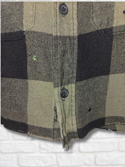 Notre Dame Rhinestone Crop Flannel