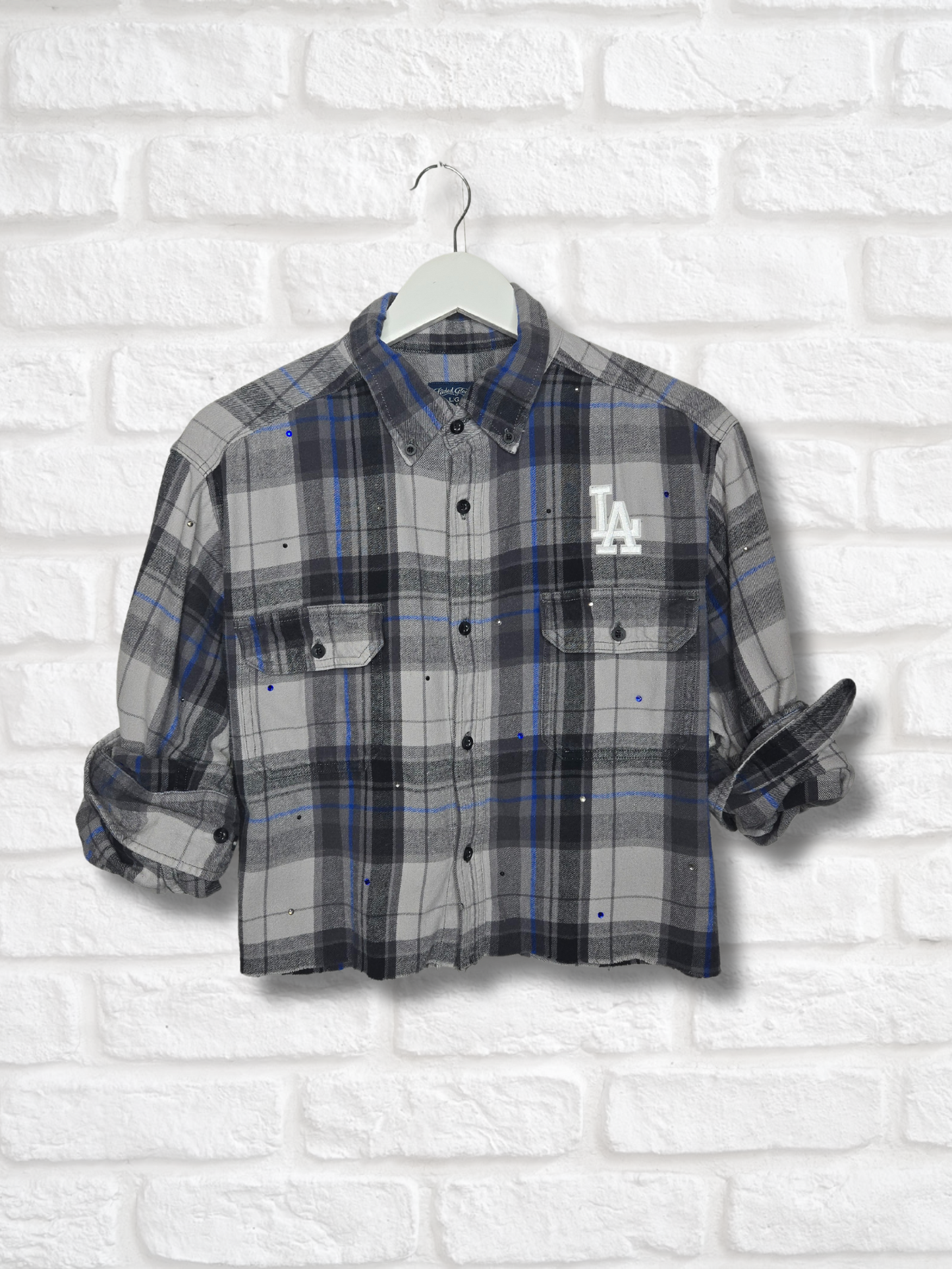 Los Angeles Dodgers Crop Flannel