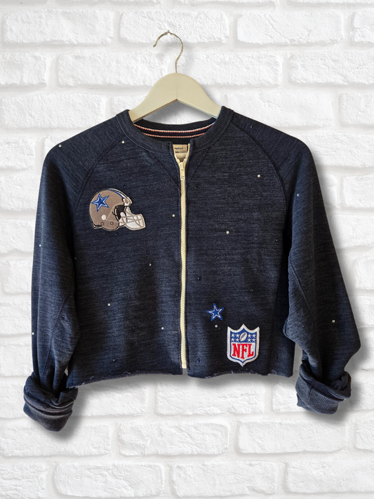 Dallas Cowboys Crop Zip-Up Sweatshirt