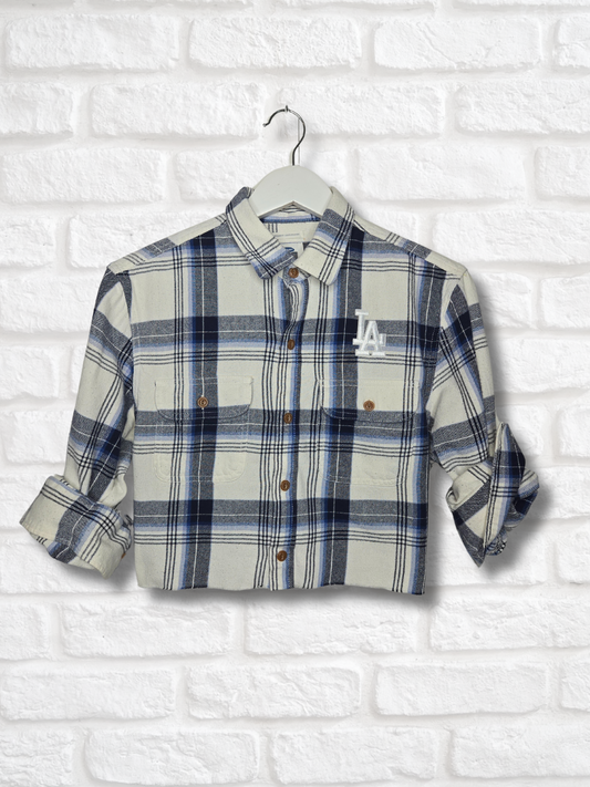 Los Angeles Dodgers Crop Flannel