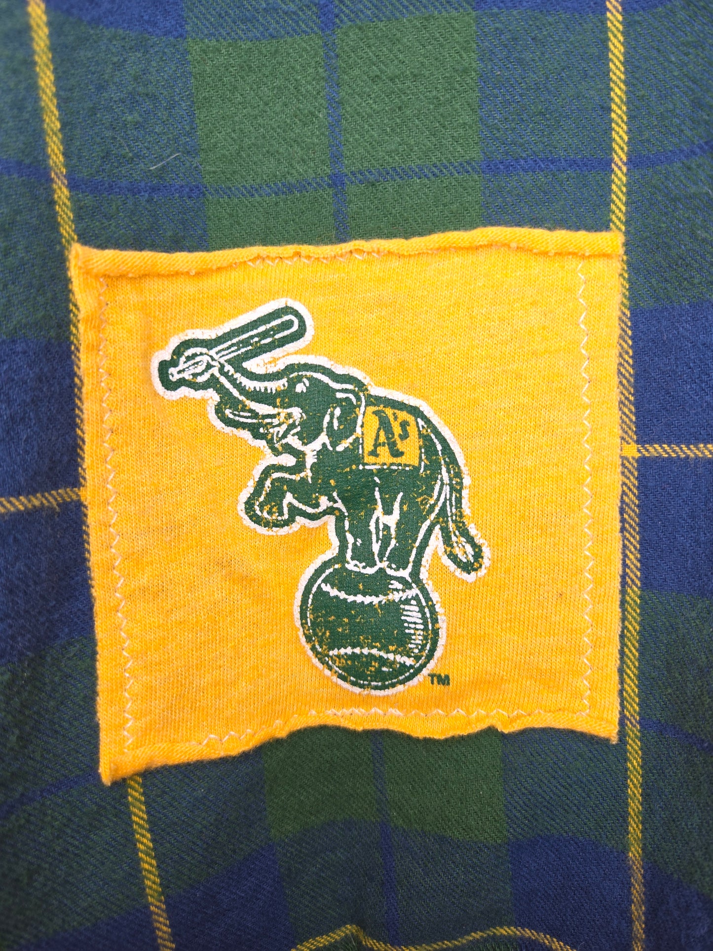 Oakland Athletics Crop Flannel