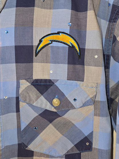 Los Angeles Chargers Crop Flannel