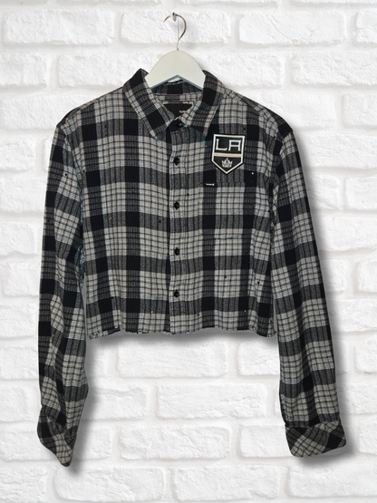 LA Kings Rhinestone Crop Flannel