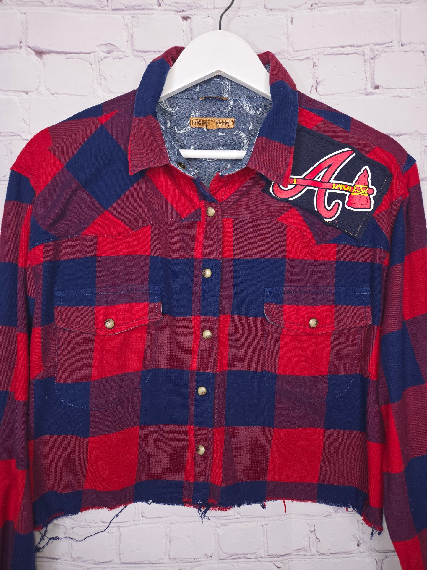 Atlanta Braves Crop Flannel