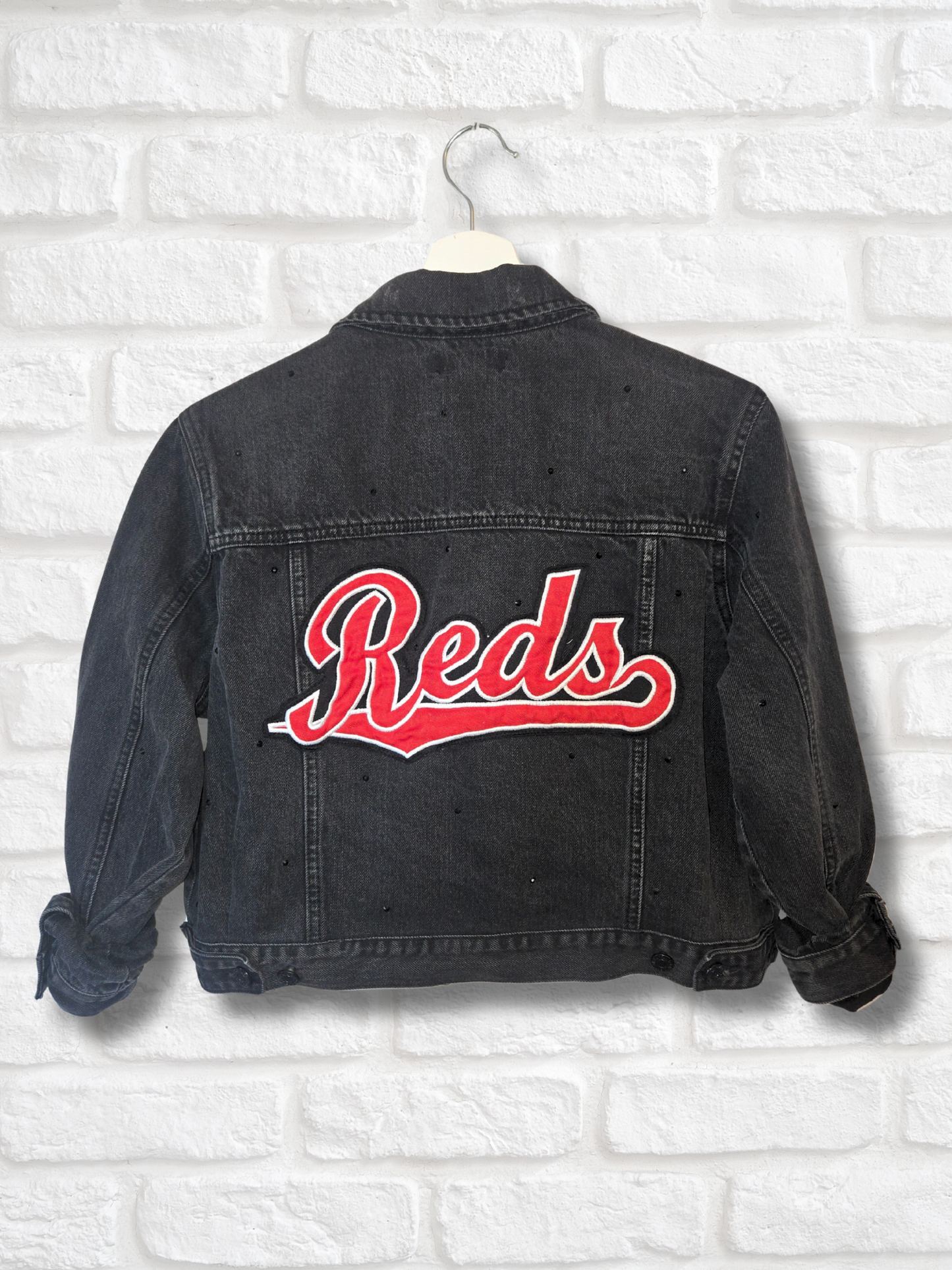 Cincinnati Reds Crop Rhinestone Jacket