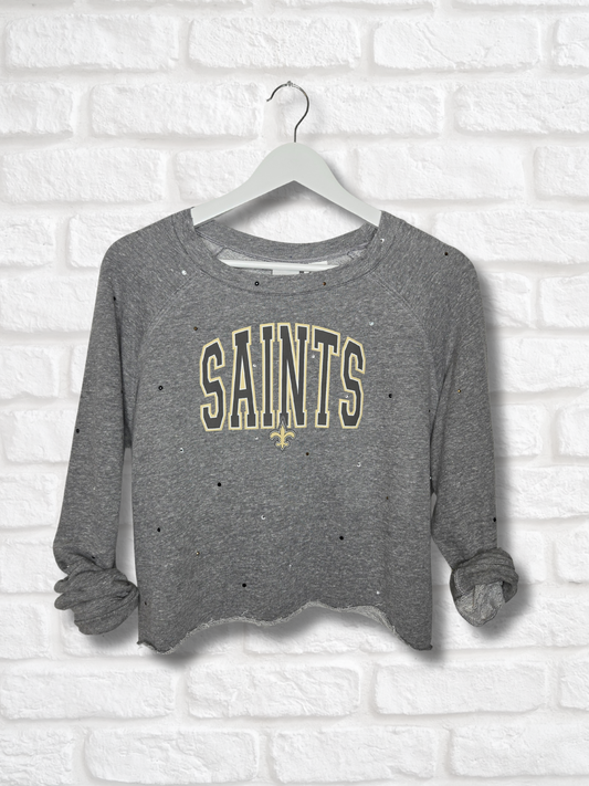 New Orleans Saints Crop Sweatshirt