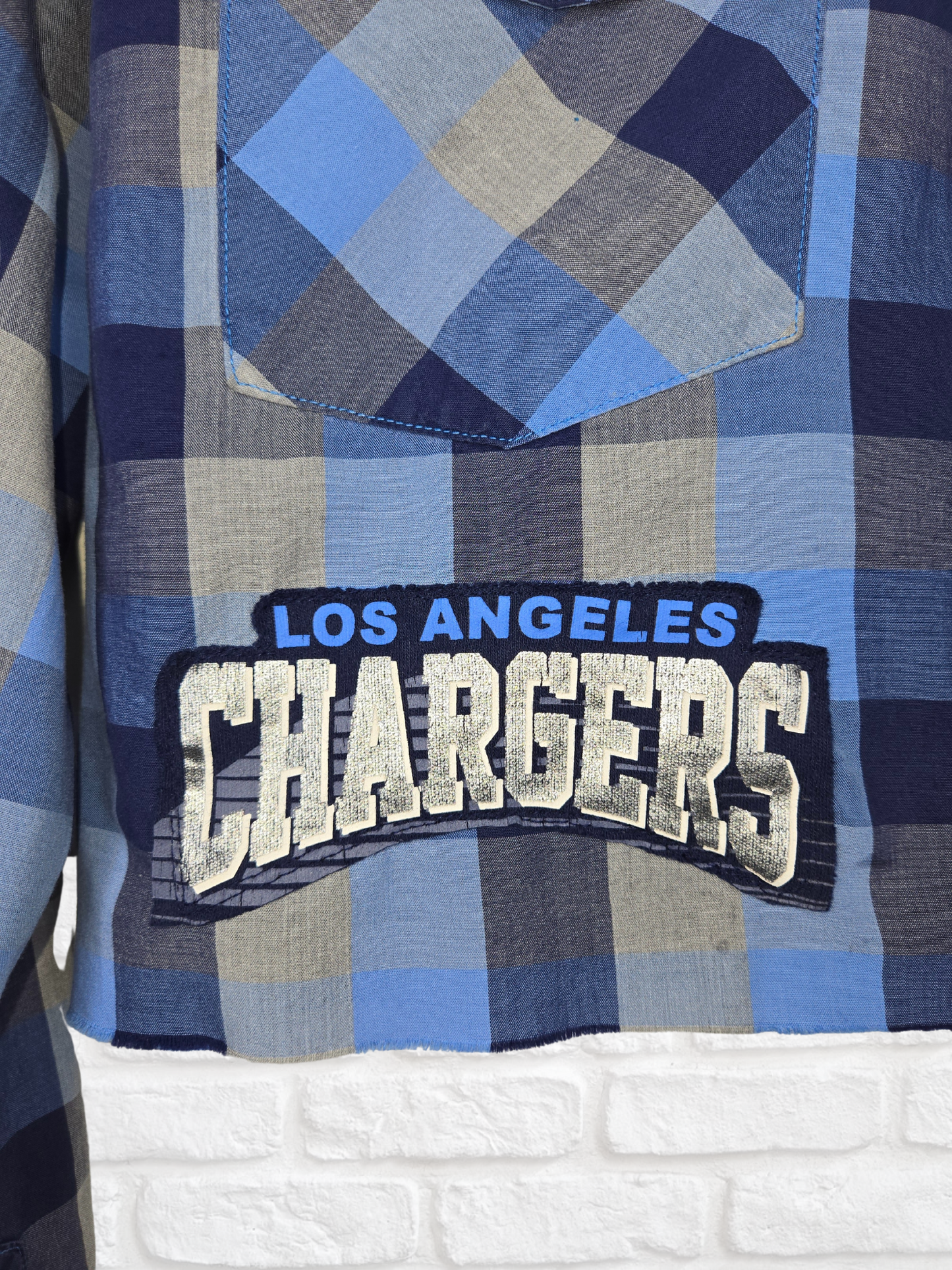 Los Angeles Chargers Crop Flannel