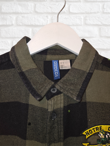 Notre Dame Rhinestone Crop Flannel