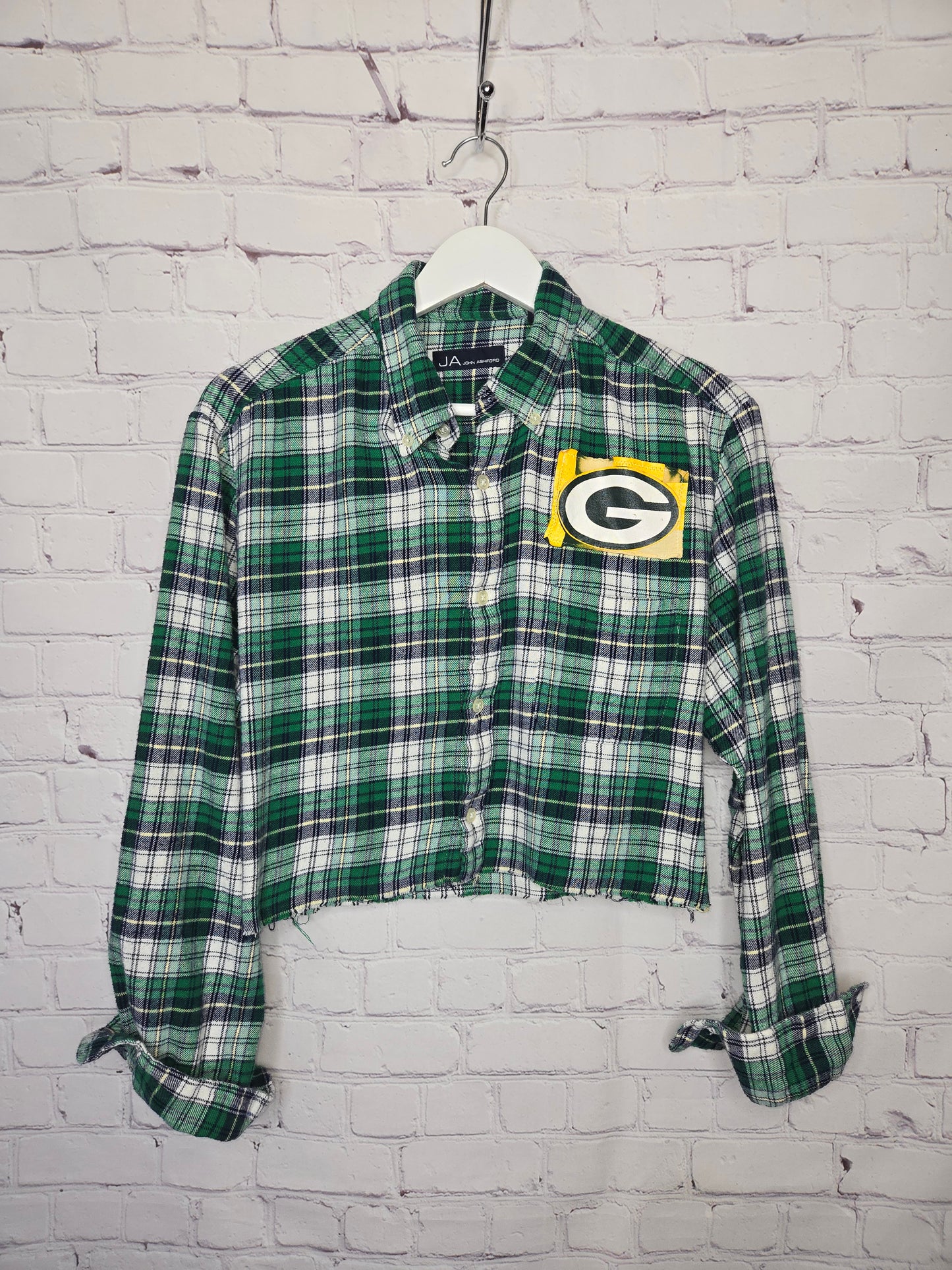 Green Bay Packers Crop Flannel