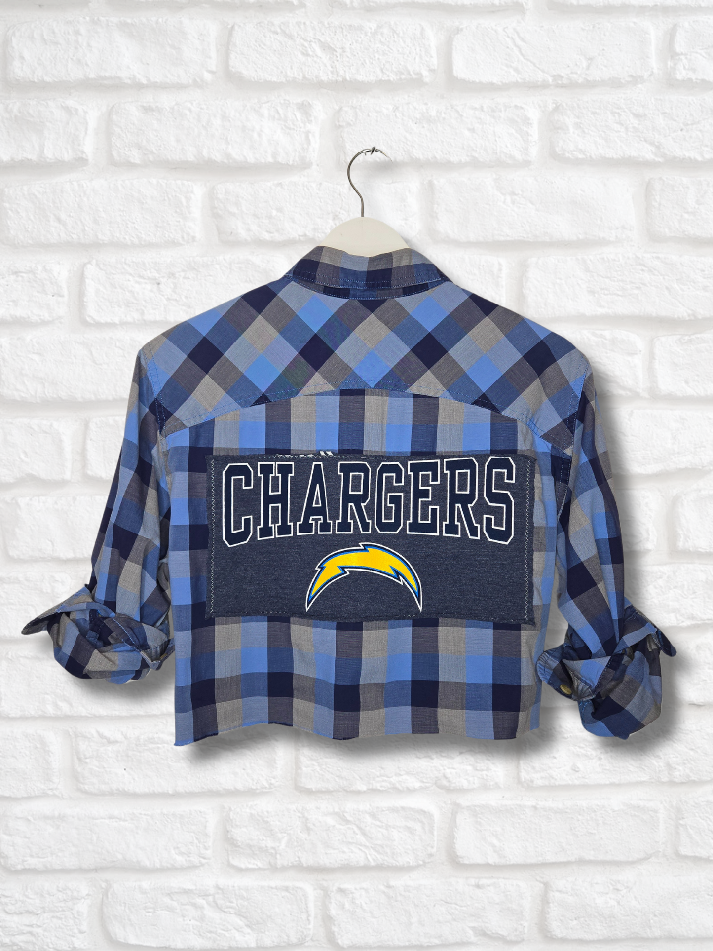 Los Angeles Chargers Crop Flannel