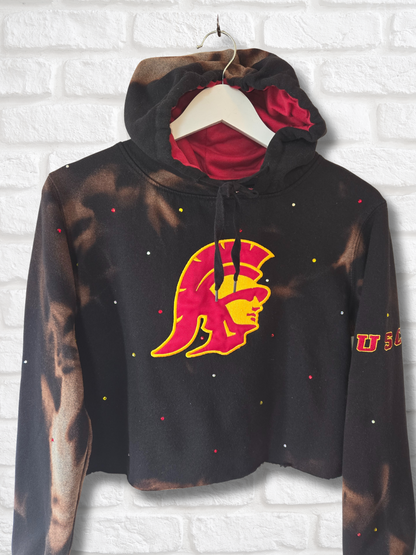 USC Trojans Crop Hoodie