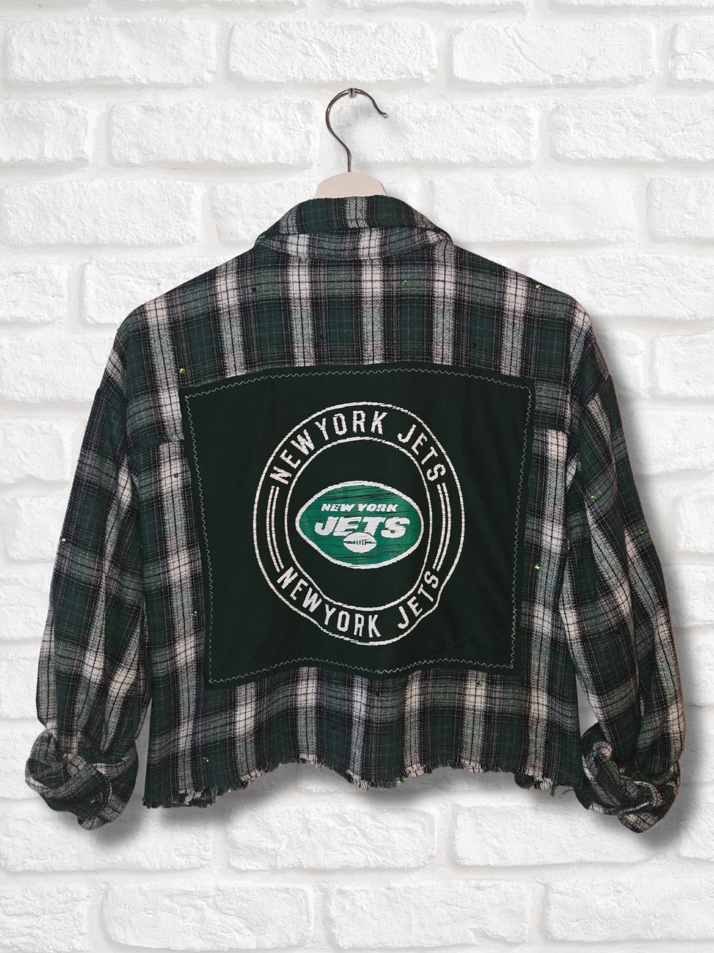 New York Jets Crop Flannel