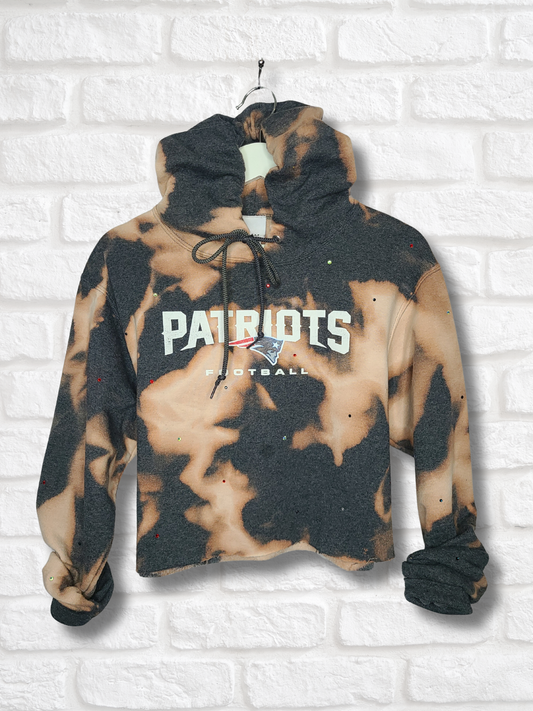 New England Patriots Crop Hoodie