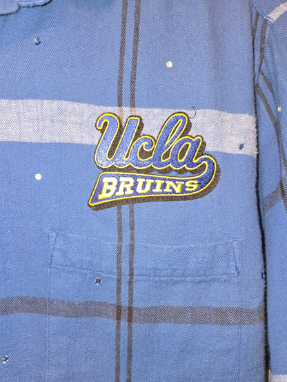 UCLA Bruins Rhinestone Crop Flannel