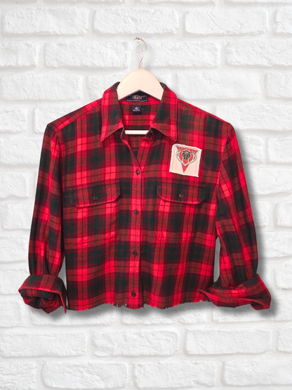 Milwaukee Bucks Crop Flannel