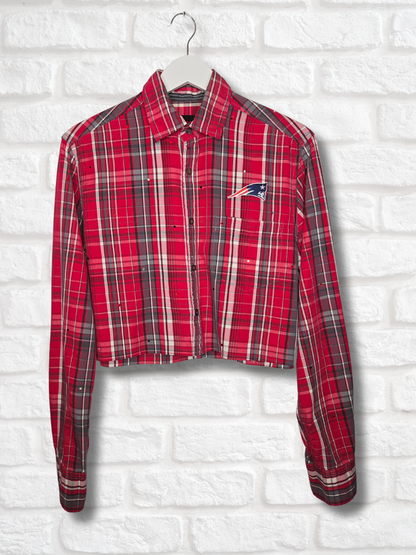 New England Patriots Crop Flannel