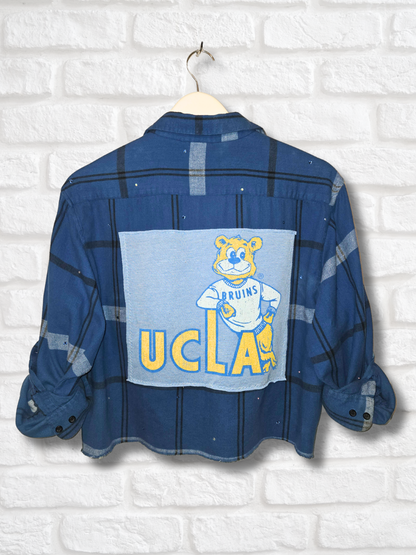 UCLA Bruins Rhinestone Crop Flannel