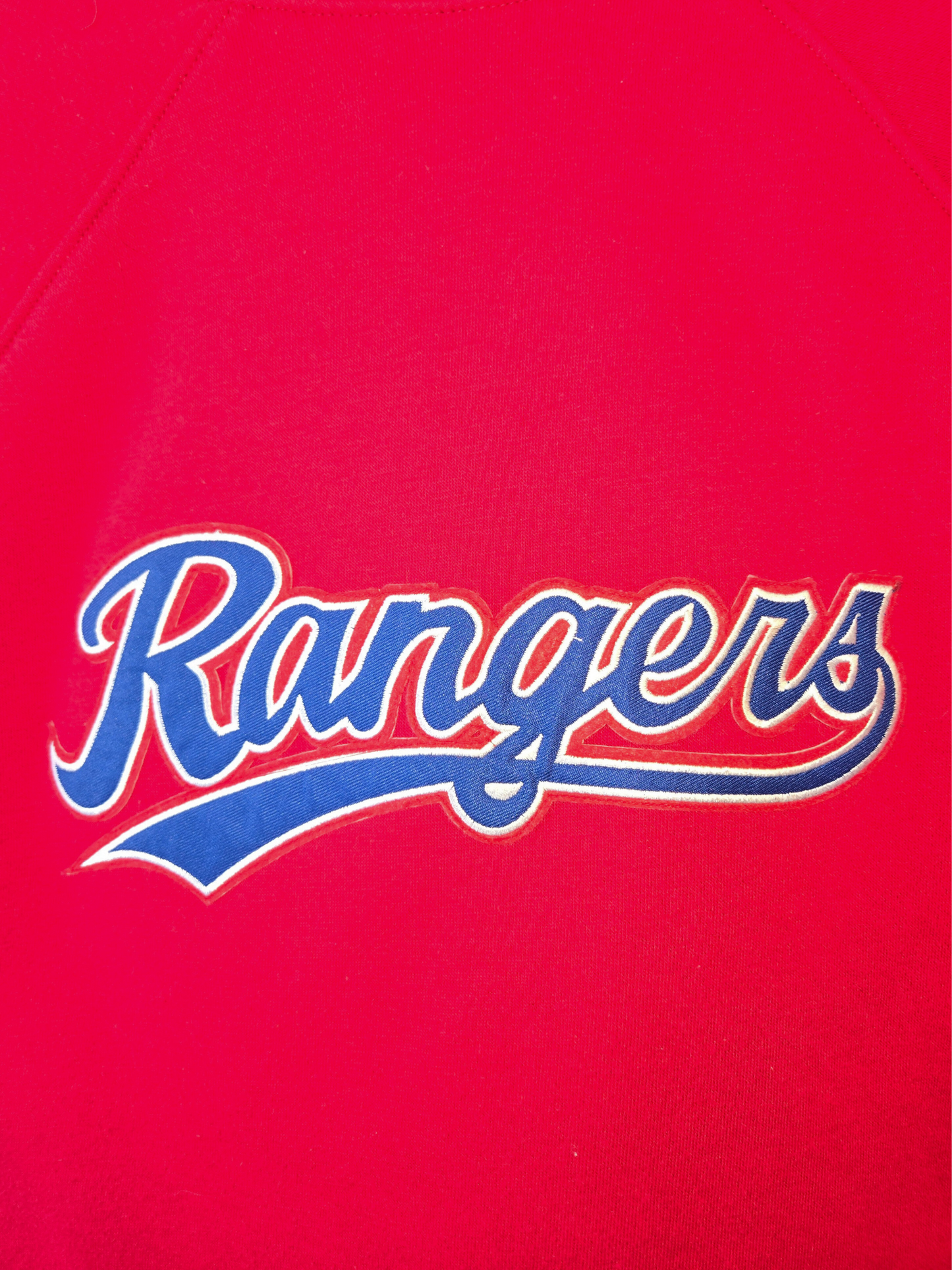 Texas Rangers Crop Zip-Up Sweatshirt
