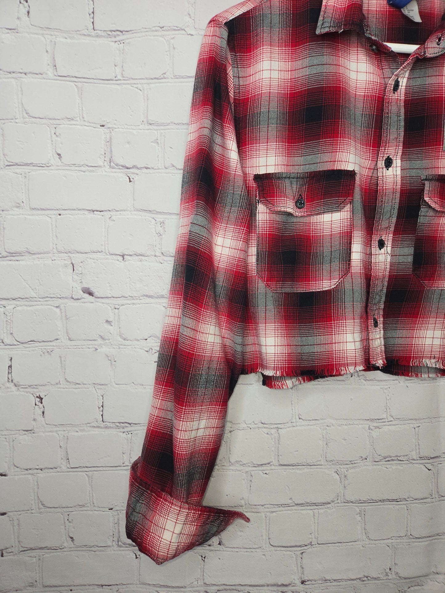 Boston Red Sox Crop Flannel