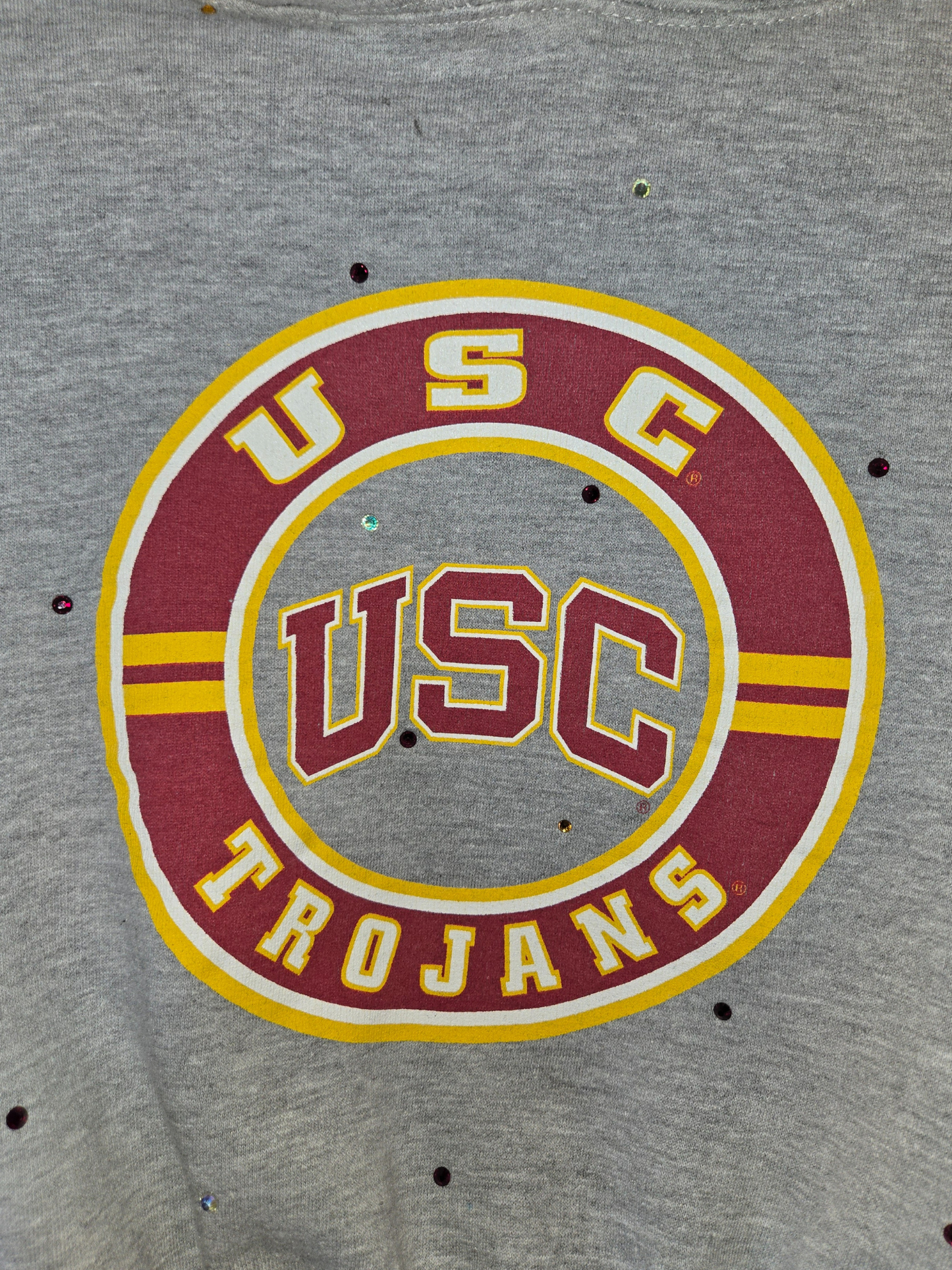 USC Trojans Crop Banded Bottom Hoodie