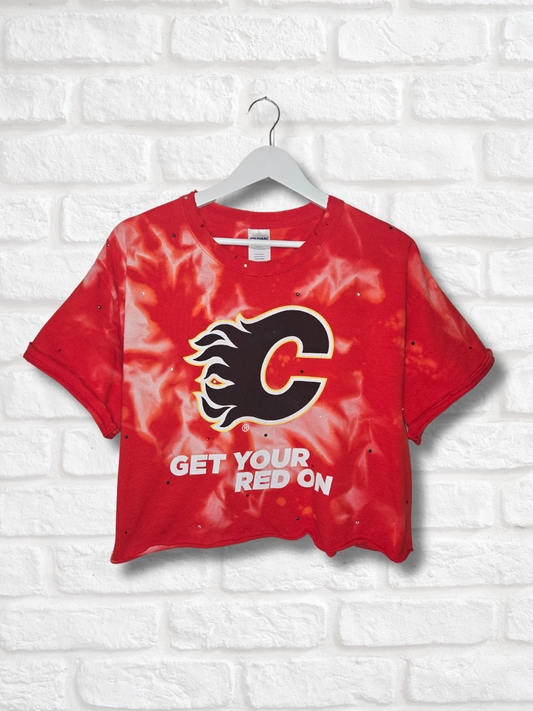 Calgary Flames Crop Tee