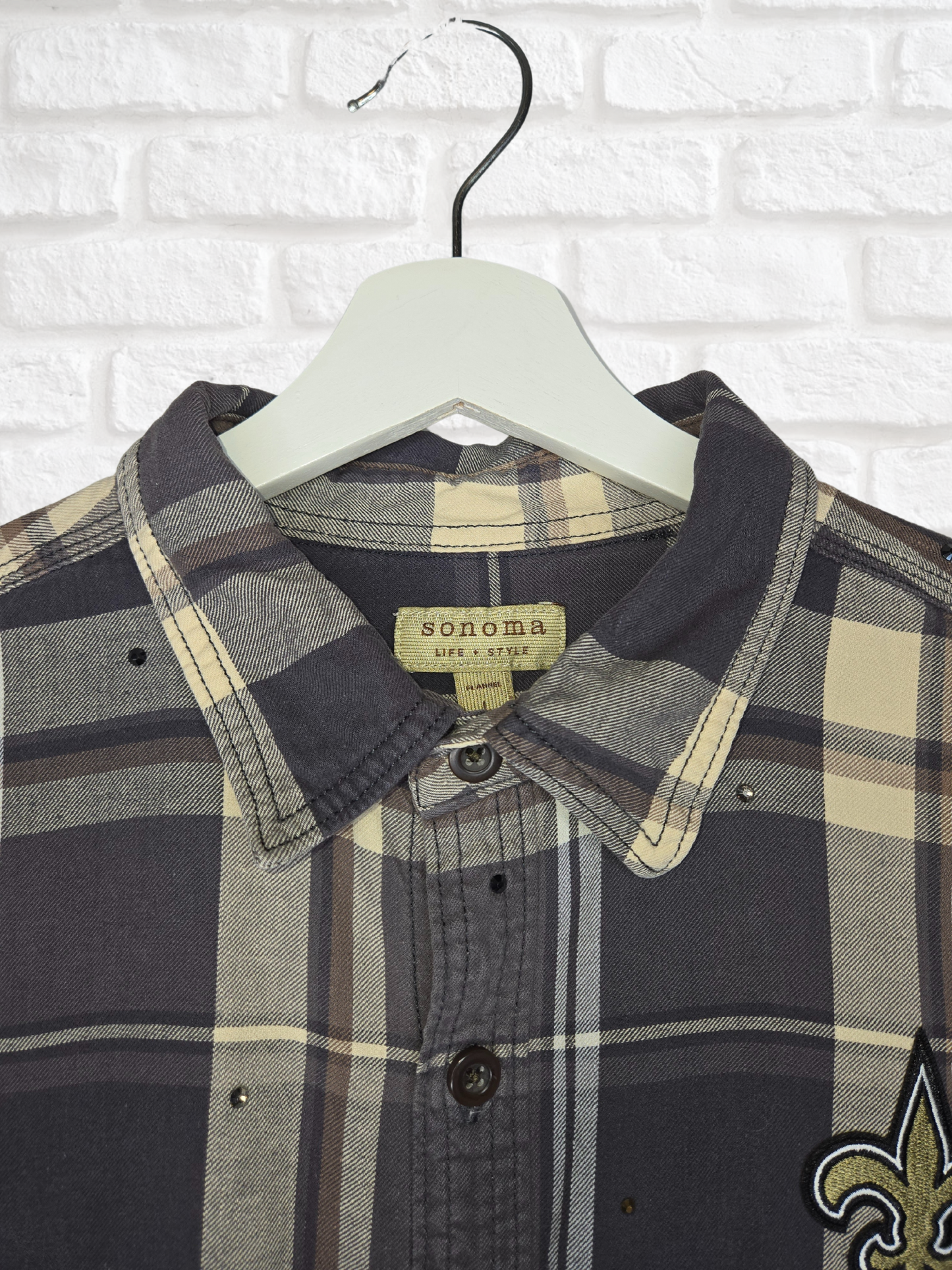 New Orleans Saints Crop Flannel