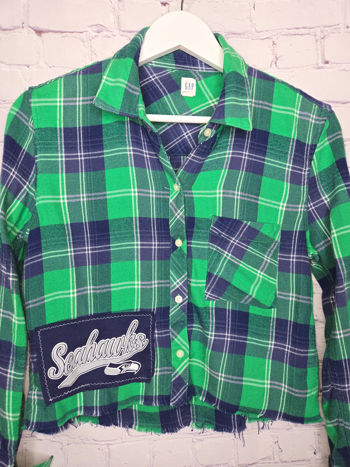 Seattle Seahawks Crop Flannel