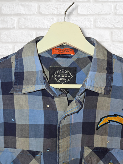 Los Angeles Chargers Crop Flannel
