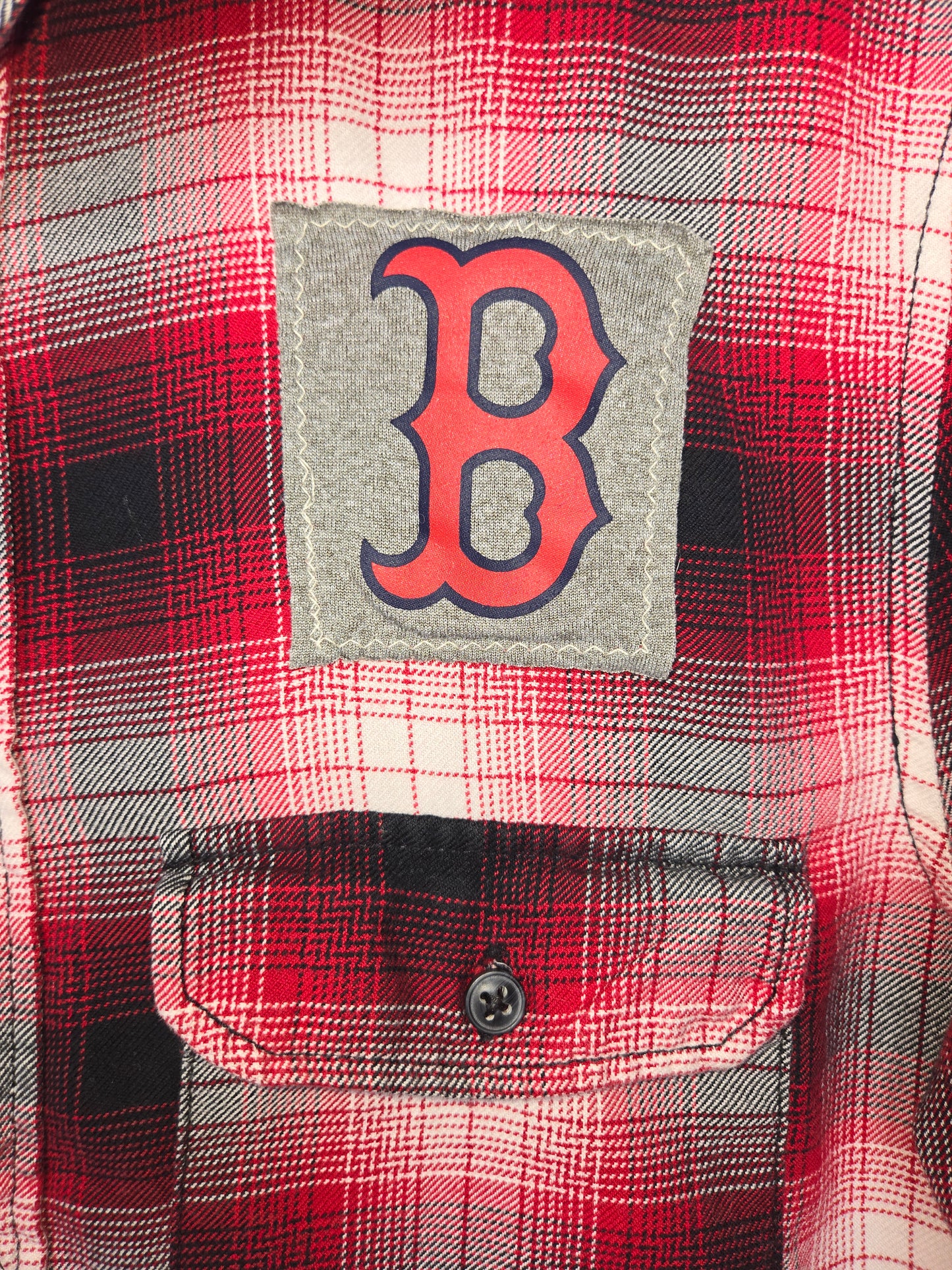 Boston Red Sox Crop Flannel