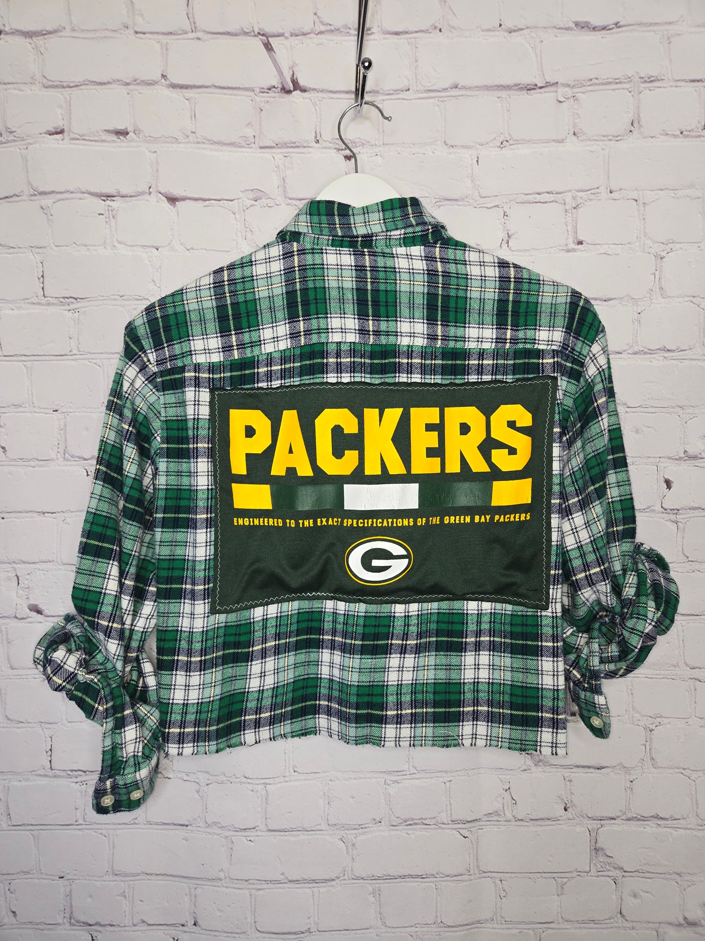 Green Bay Packers Crop Flannel