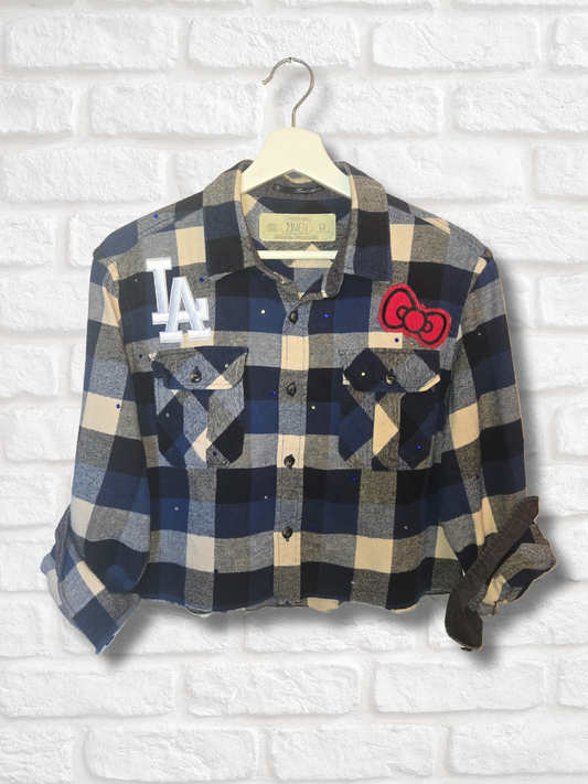 Los Angeles Dodgers HK Crop Flannel