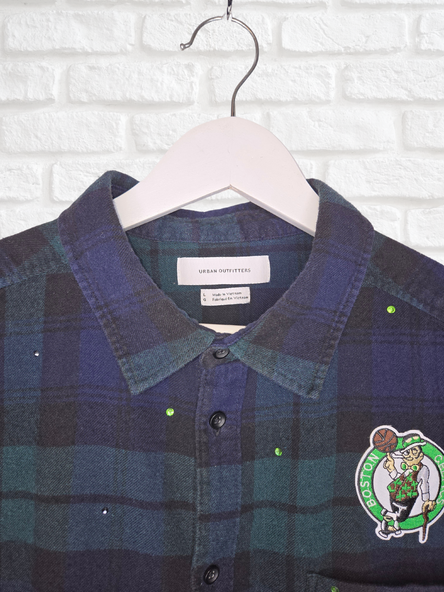 Boston Celtics Crop Flannel