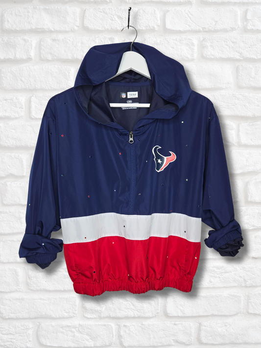 Houston Texans Crop Pullover Windbreaker