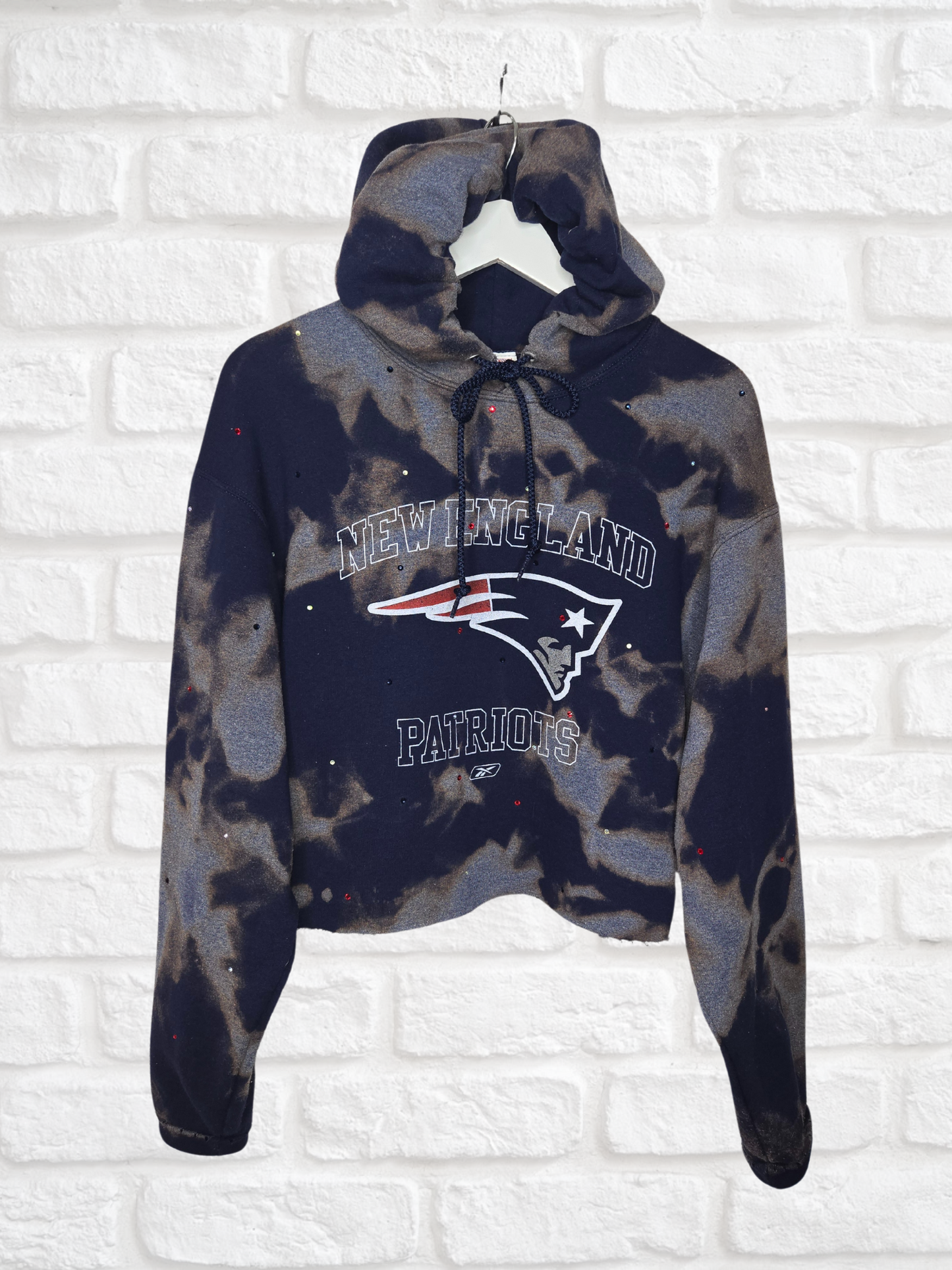 New England Patriots Crop Hoodie