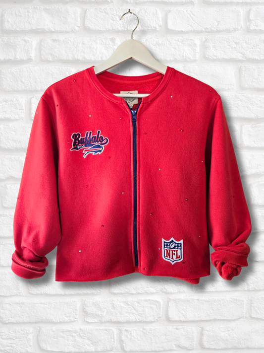 Buffalo Bills Crop Zip-Up Sweatshirt