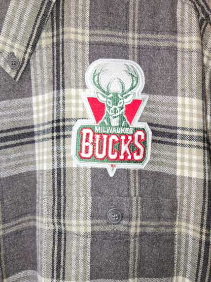 Milwaukee Bucks Crop Flannel