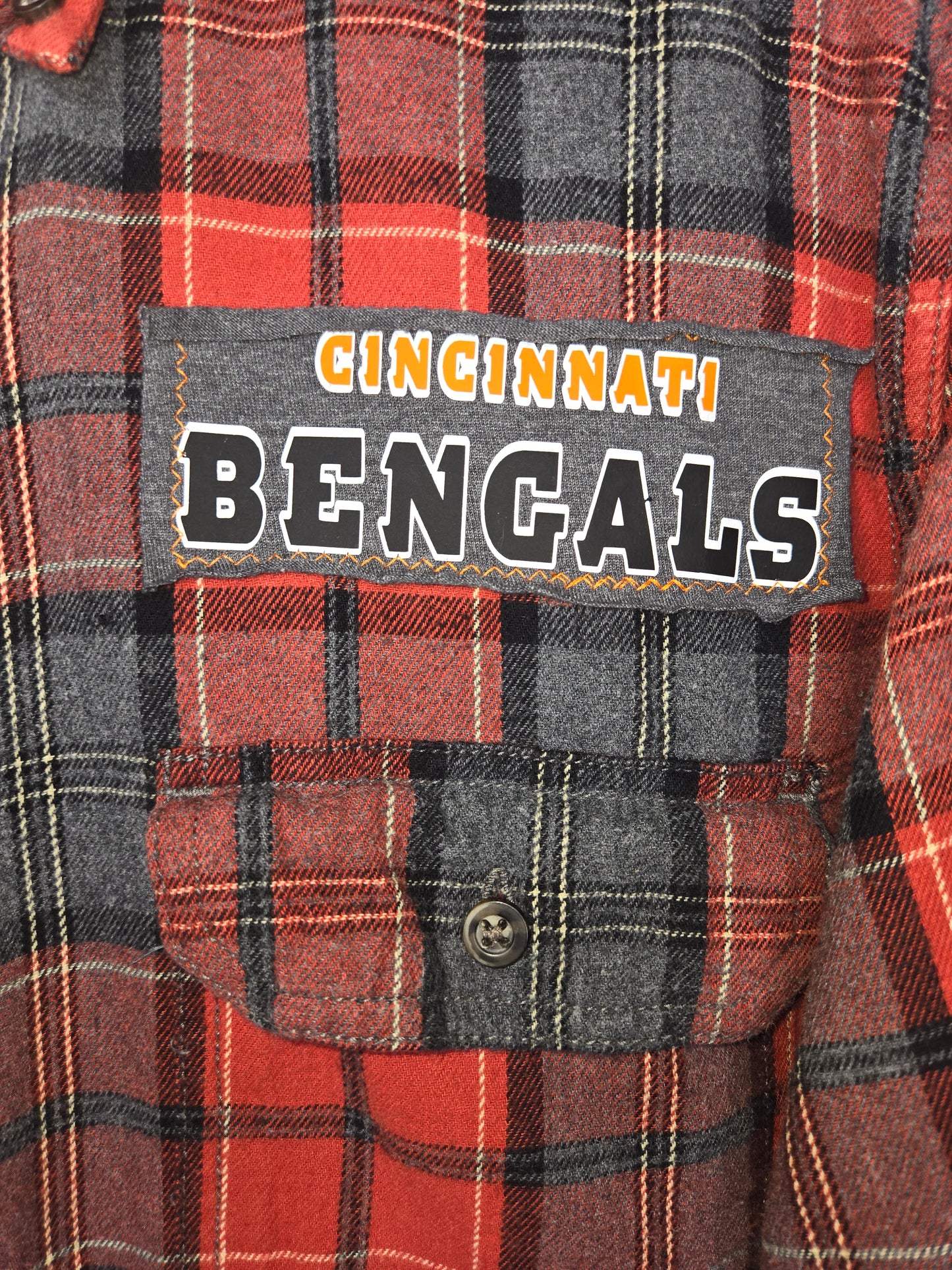 Cincinnati Bengals Crop Flannel