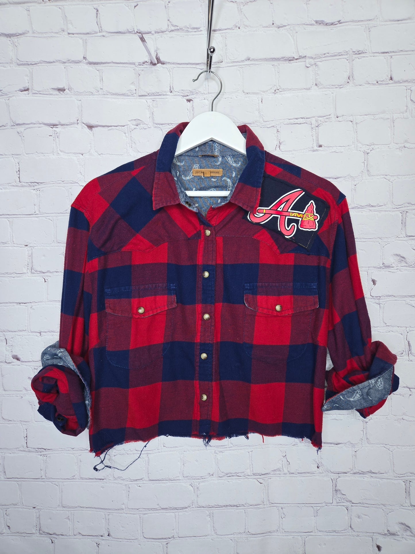 Atlanta Braves Crop Flannel