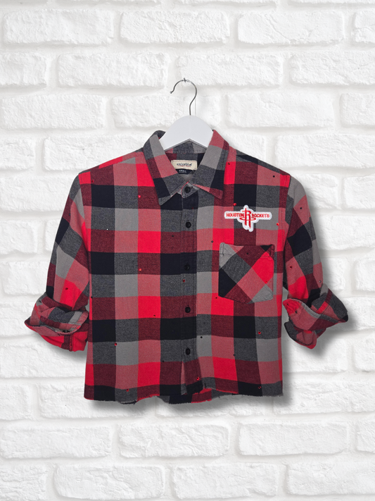 Houston Rockets Crop Flannel